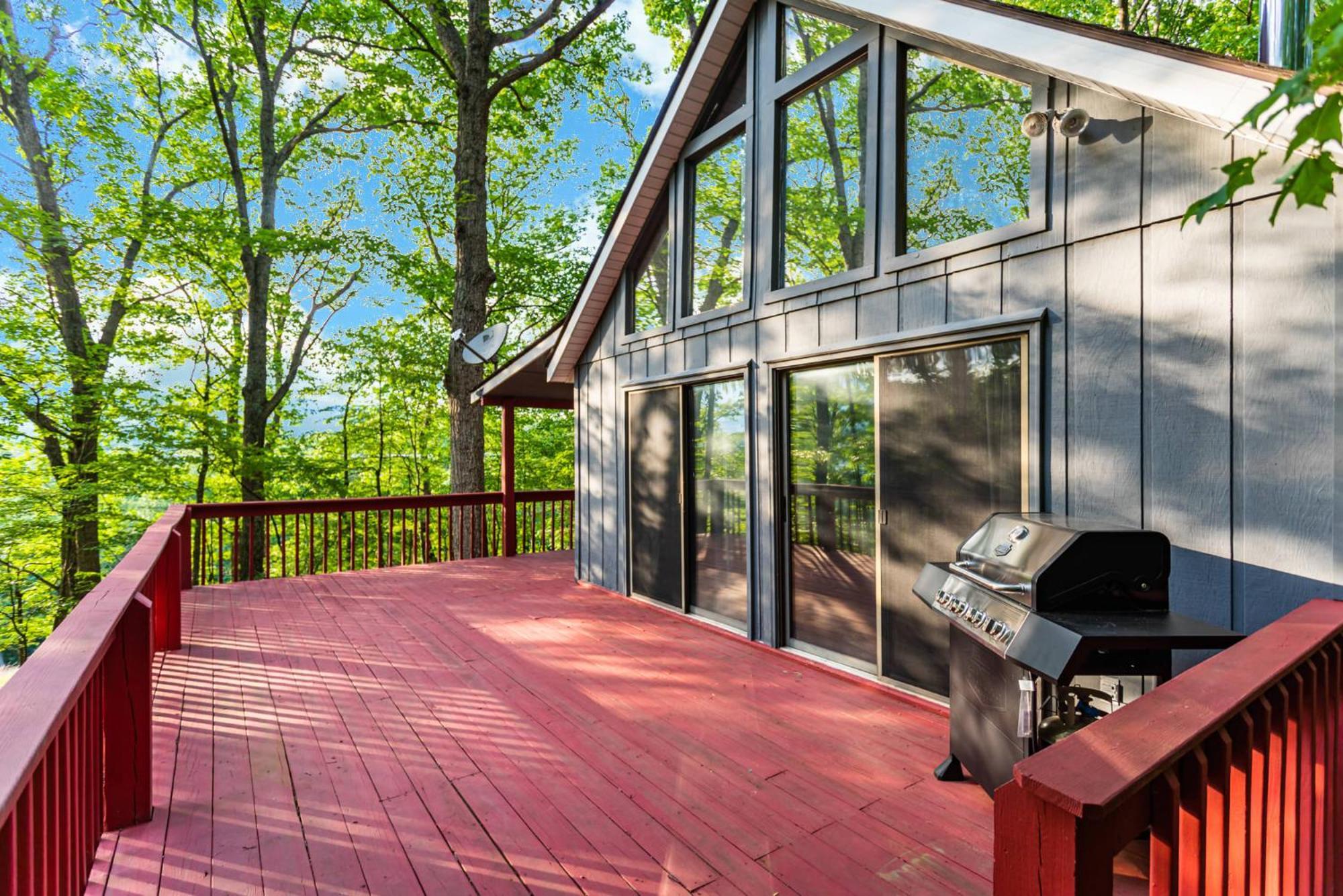 Hot Tub, Large Deck, Wifi, Fire Pit At Chalet Cabin Morton Grove Zewnętrze zdjęcie