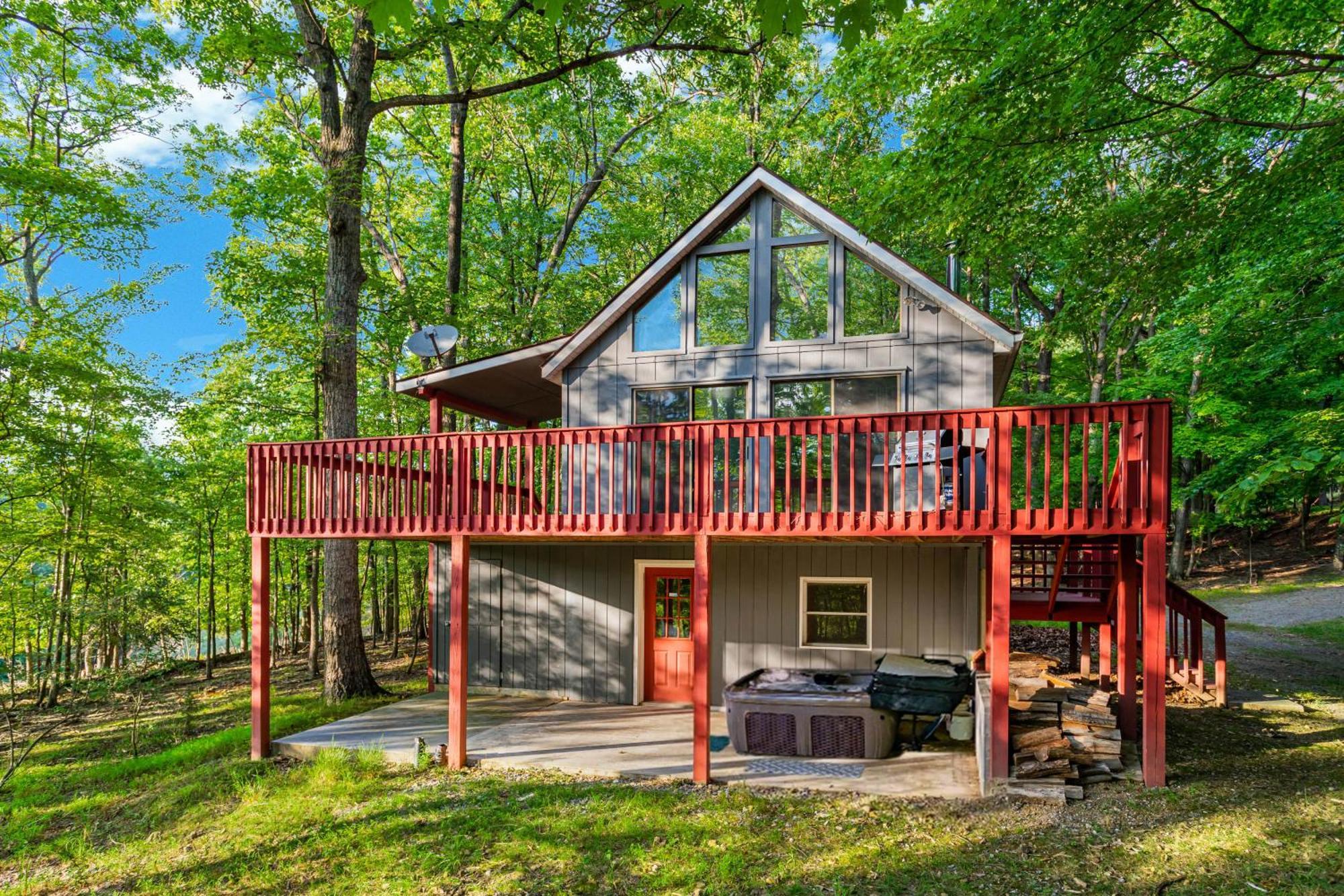 Hot Tub, Large Deck, Wifi, Fire Pit At Chalet Cabin Morton Grove Zewnętrze zdjęcie