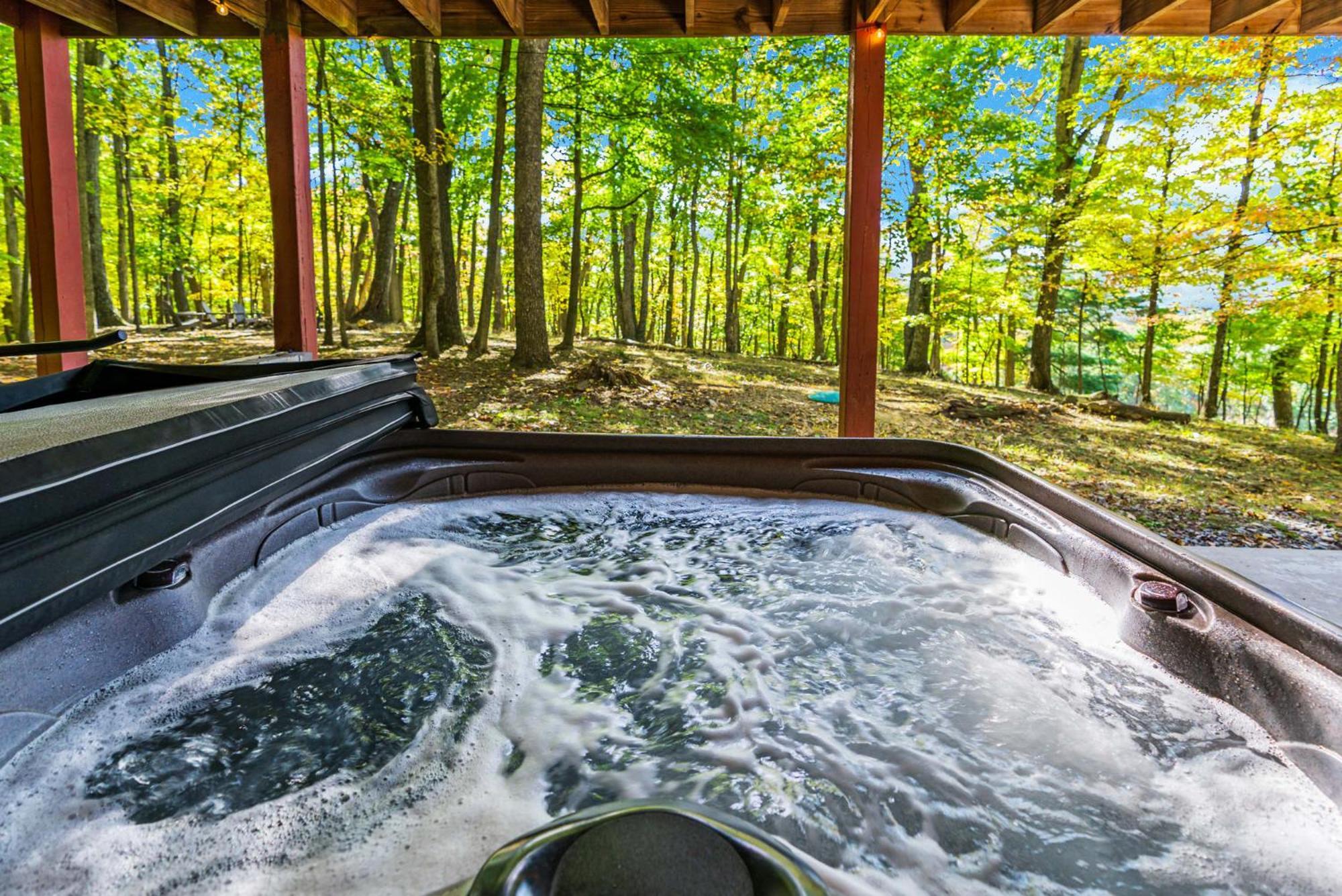 Hot Tub, Large Deck, Wifi, Fire Pit At Chalet Cabin Morton Grove Zewnętrze zdjęcie