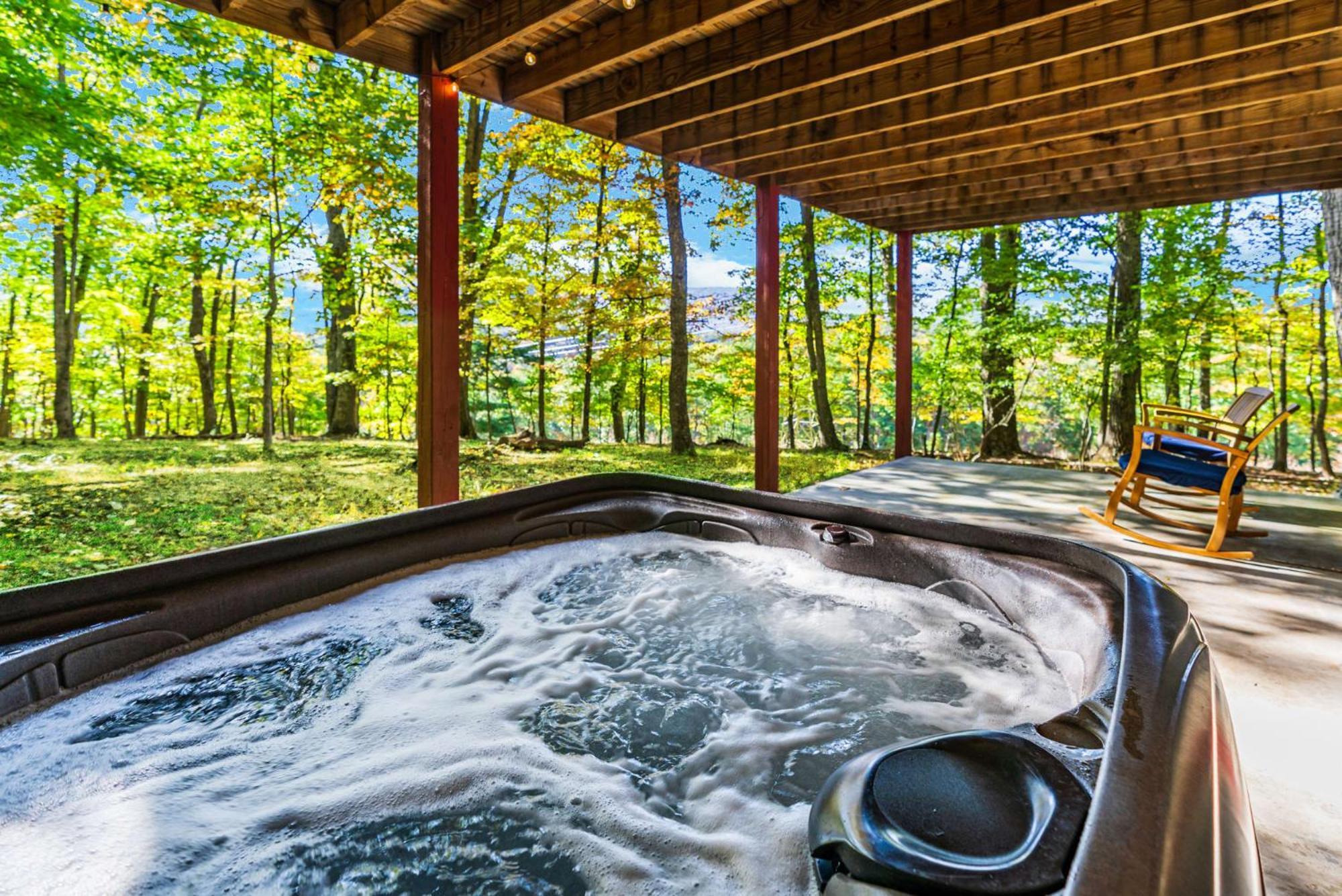Hot Tub, Large Deck, Wifi, Fire Pit At Chalet Cabin Morton Grove Zewnętrze zdjęcie